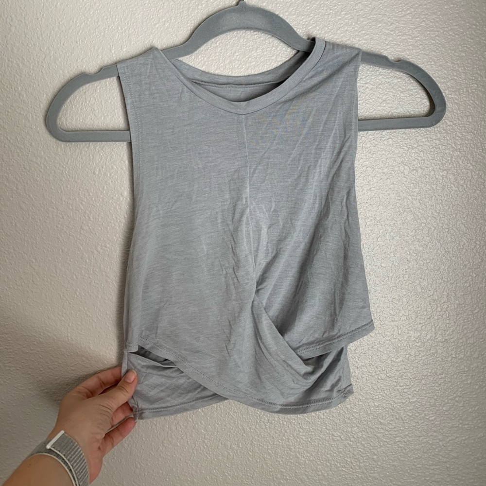 Cross Cross Grey Workout Top